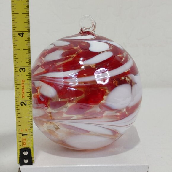 3 Pieces Huta Szkla Zorza Handmade Holiday Glass Ornament From Poland - Picture 5 of 9